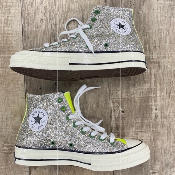 Converse X JW Anderson Chuck silver and gold glitter UNISEX MEN 7.5  WOMENS 9.5 - Picture 5 of 16